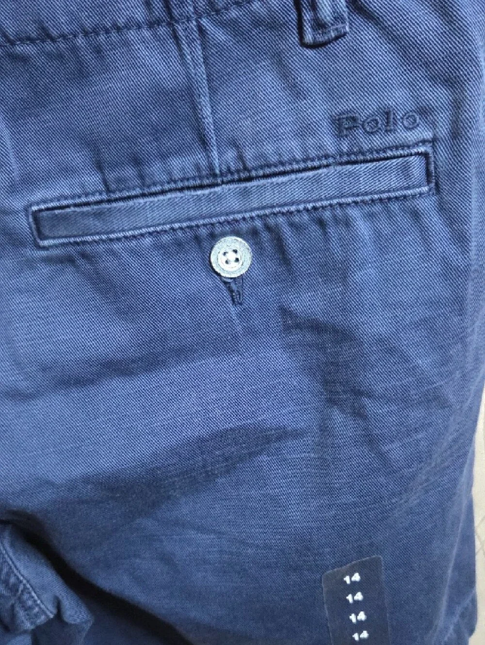 Polo by Ralph Lauren Indigo Flat-Front‎ Cotton Shorts